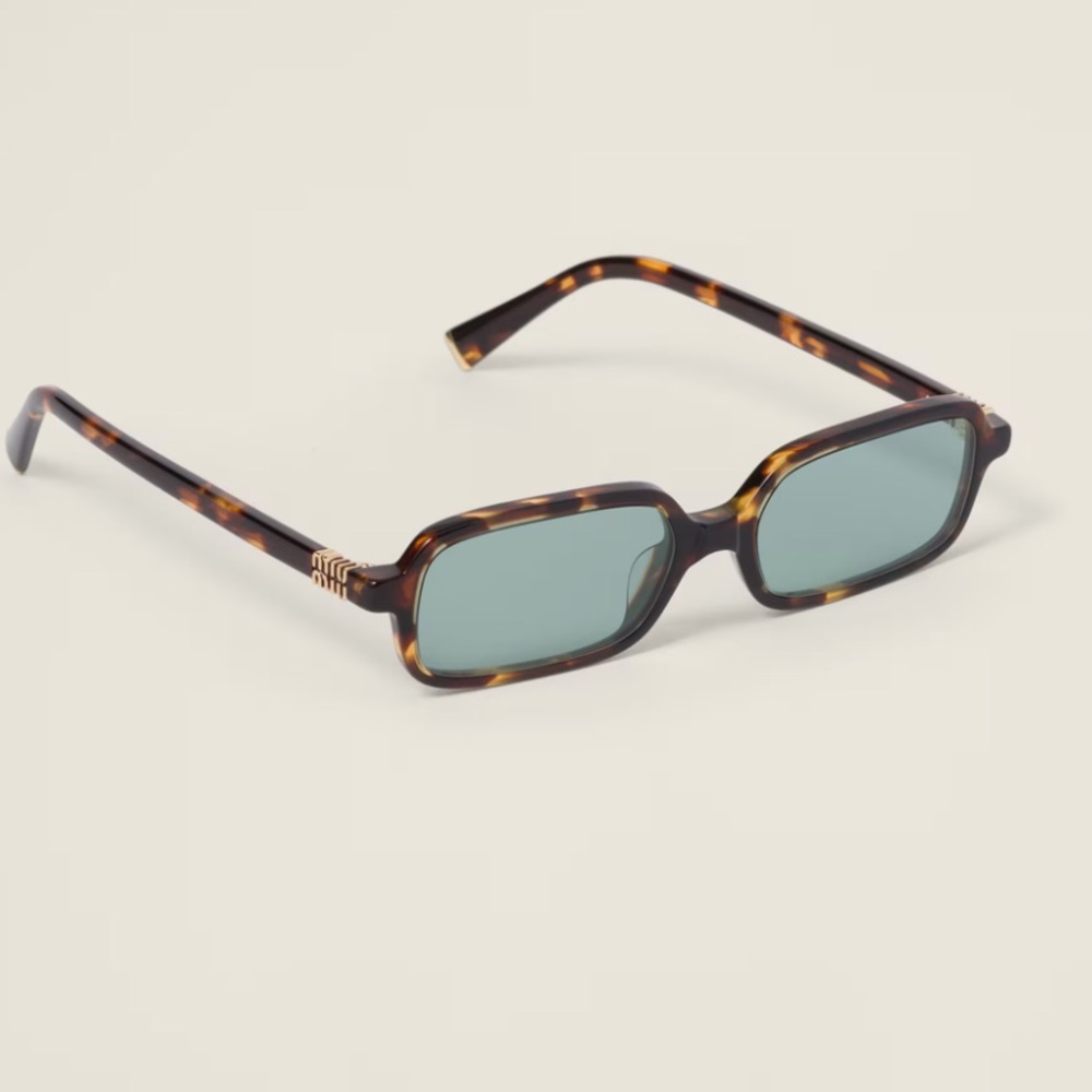 Tortoise Shell Sunglasses with Green Lenses RARE